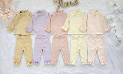 Conjunto darlon Tokio polera + calza moño beba-PACK X5