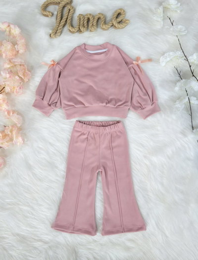 Conjunto buzo + calza Oxford moño beba - PACK X5