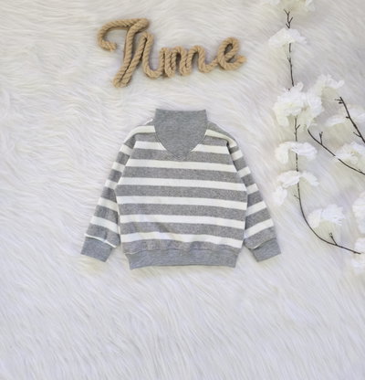 Buzo polera lanilla rayado bebe - PACK X5