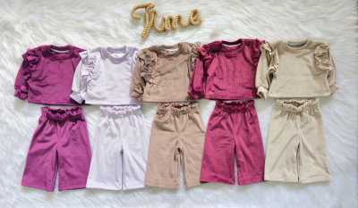 Conjunto plush morley buzo + palazo beba - PACK X5
