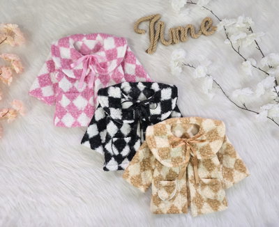 Saco cuello babero bouclé beba - PACK x5