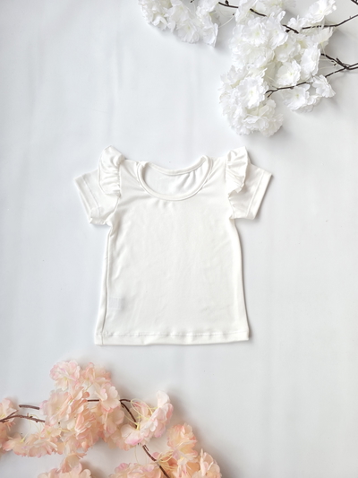 Remera modal soft volado hombro beba - PACK X5