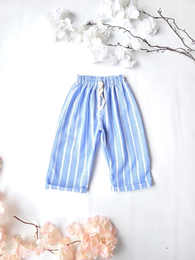 Pantalón lino rayado ballon  bebe -PACK X5