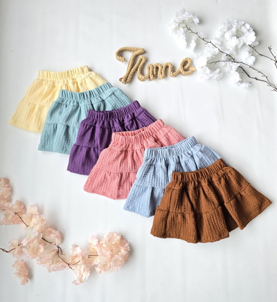 Short pollera hawai liso nena - PACK X6