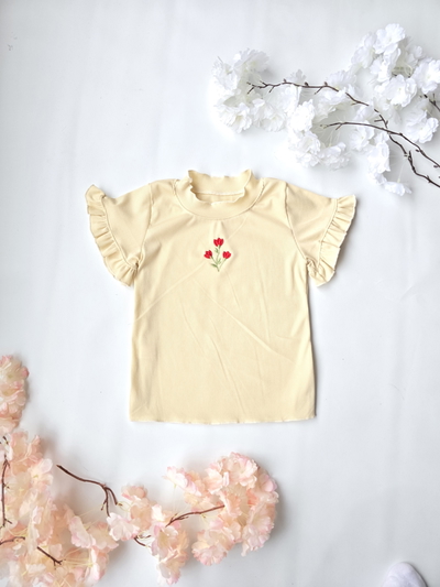 Remera morley manga volado tulipán nena - PACK X6