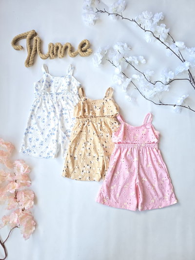 Conjunto canesú broderie flores beba - PACK X5