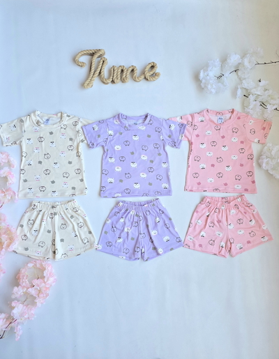 Conjunto modal soft pijama osos beba - PACK X5