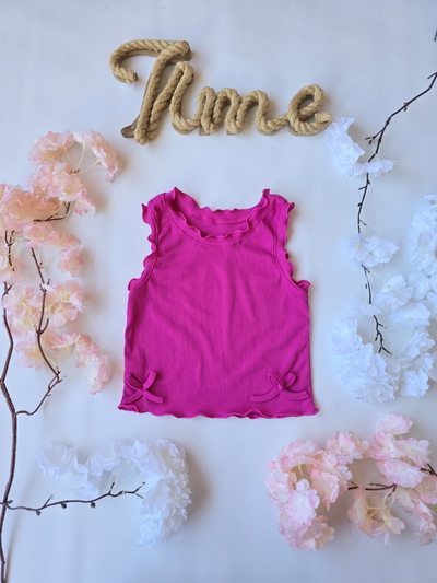 Musculosa morley ruleteo 2 moños nena - PACK X6