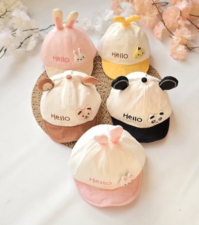 Gorro animalitos hello orejitas beba/e - PACK X6