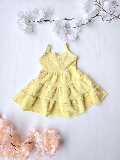 Vestido hawai con aplique de flores beba - PACK X5