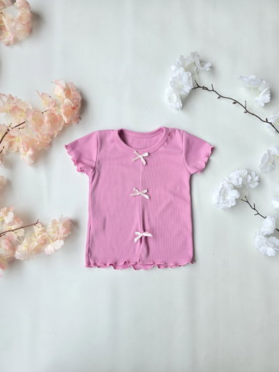 Remera morley 3 moños beba - PACK X5