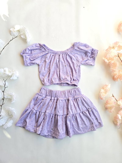 Conjunto modal top+ pollera nena - PACK X6