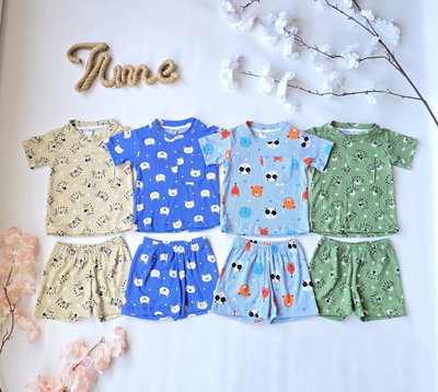 Conjunto morley animalitos bebé -PACK X5