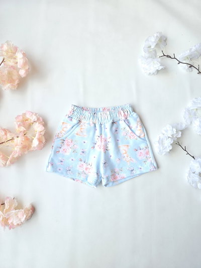Short algodón digital flores beba -pack x5