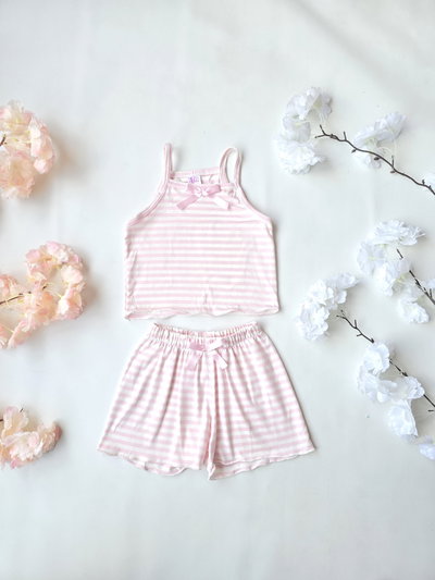 Conjunto modal pijama rayado beba - PACK X5