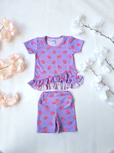 Conjunto morley frutilla  beba - PACK X5