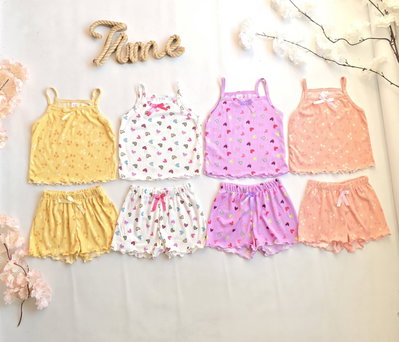 Conjunto pijama morley corazón/frutilla nena - PACK X6