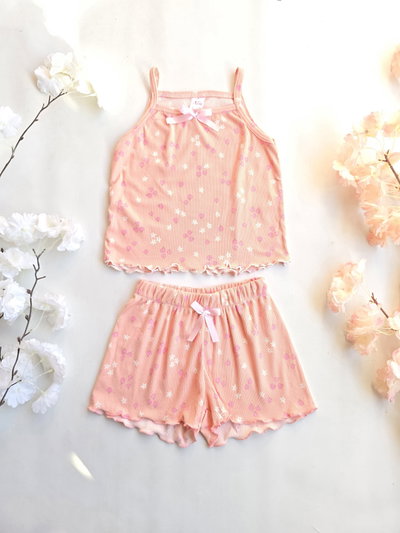 Conjunto pijama morley corazón/frutilla nena - PACK X6