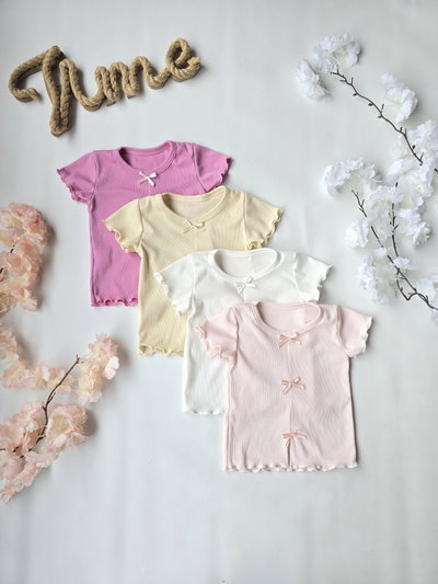 Remera morley 3 moños beba - PACK X5