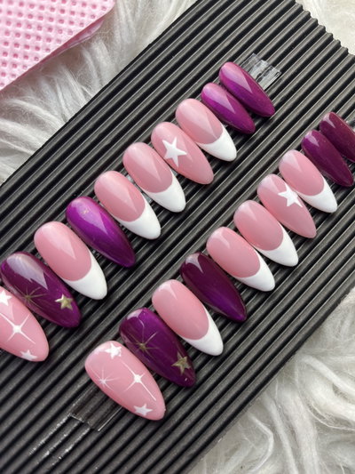 Uñas press on reutilizables Pinky