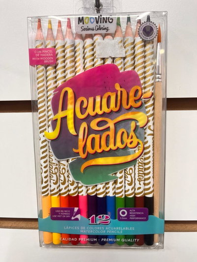 Lápices acurelados Mooving x12