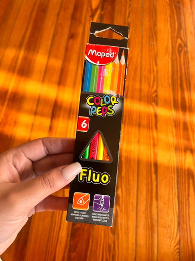 Lápices de colores Fluo Maped Color Peps x6