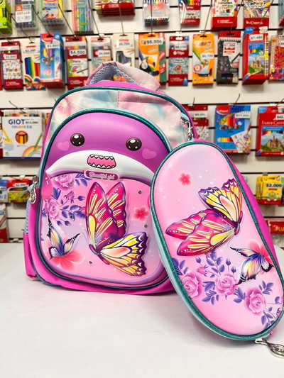 Mochila 12 pulgadas con cartuchera y luz