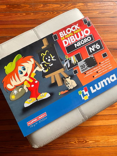 Block de Dibujo N°6 Negro (20 hojas) Luma