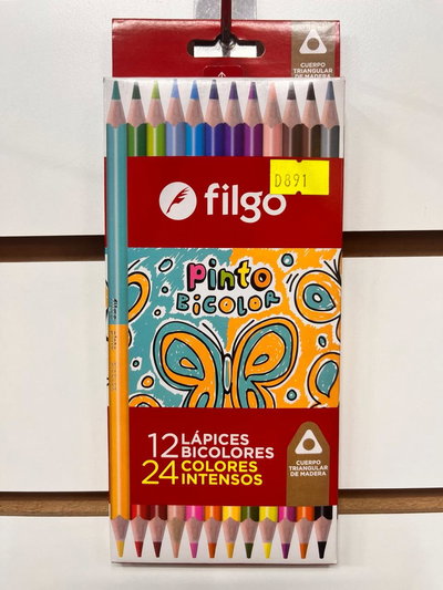 Lápices Bicolor Filgo x 12