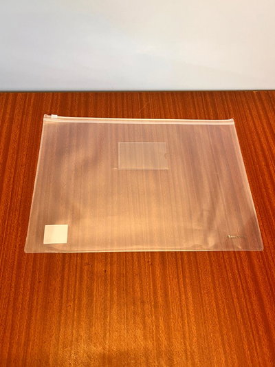 Sobre Plástico Transparente Oficio con cierre Zip