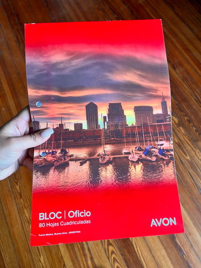 Block de 80 hojas Oficio cuadriculadas