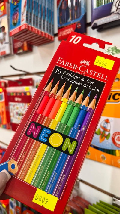 Lápices de colores Neón Faber Castell x10