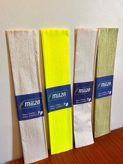 Papel Crepe Perlado y Fluor Mil28