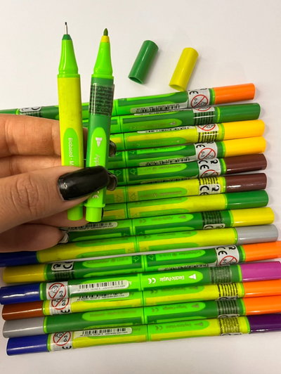 Marcador Schneider Doble Punta