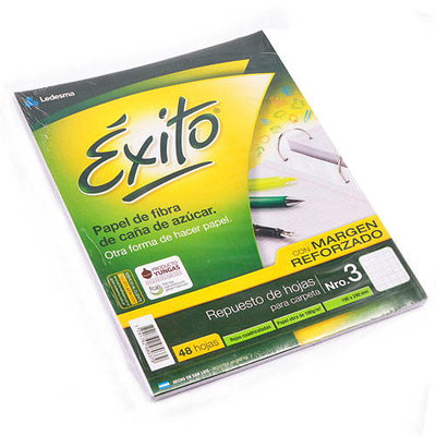 Hojas de Carpeta N°3 Exito Reforzadas