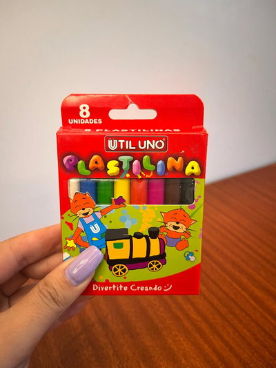 Plastilina de Colores x8 Util Uno