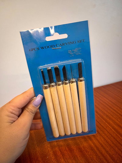 Juego de 6 gubias para tallar madera o para trabajar cera