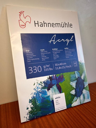 Block De Hojas Acryl 330 Gr Hahnemuhle 24 X 32 Cm 20 Hojas Blanco