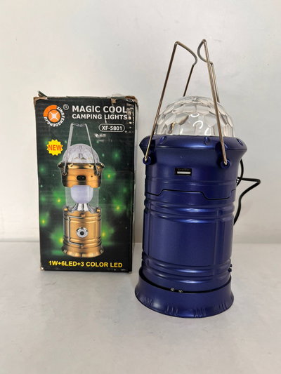 Farol Luz Led Recargable Usb + luz de boliche + Linterna (3 En 1 Negro)