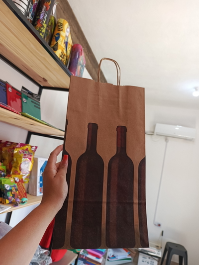 Bolsa de Regalo 22x42 ( Vino)