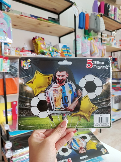 Set de Globos x 5 de Messi Seleccion Argentina 