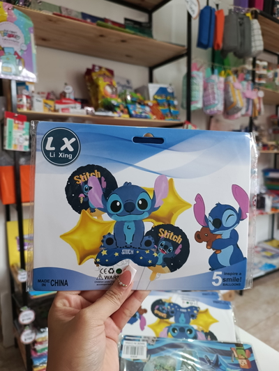 Set de Globos x 5 de Stitch 