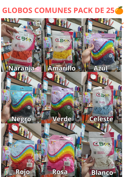 Globos 12" pack x 25 