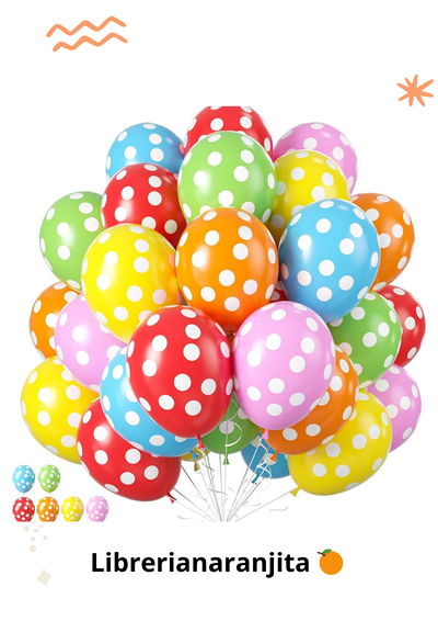 Globos A lunares x 12