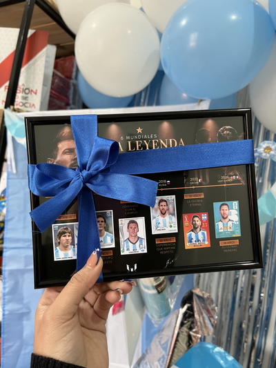 Cuadro Mundialista de Messi 15x21 argentina