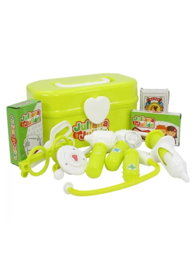 Set médico en valija  Juliana y Julián  con luces (22.5cmx20x4)