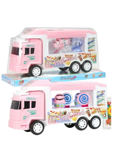 Camión De Helados Con Accesorios En Burbuja (31cmx16x10)