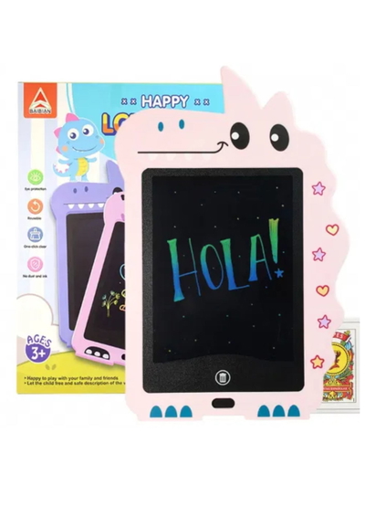 Pizarra Mágica LCD Multicolor Diseño Dinosaurio En Caja (36cmx23x1)