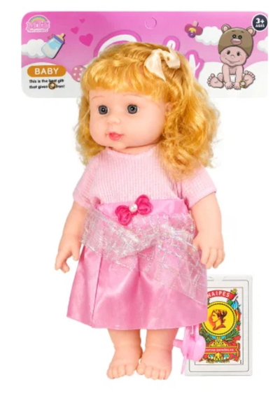 Bebote Baby Nena Con Chupete En Bolsa Con Solapa (27cmx15x7) (Pelo Claro)