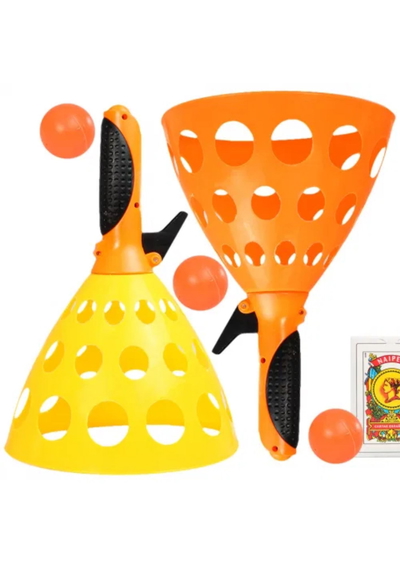 Juego Lanza y Atrapa Catch Ball + 3 Pelotas En Red (28cmx19x7)